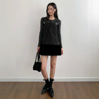 BLACK SORA OVERALL MINI DRESS
