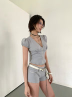 BLUE-GRAY JINIE SHORT
